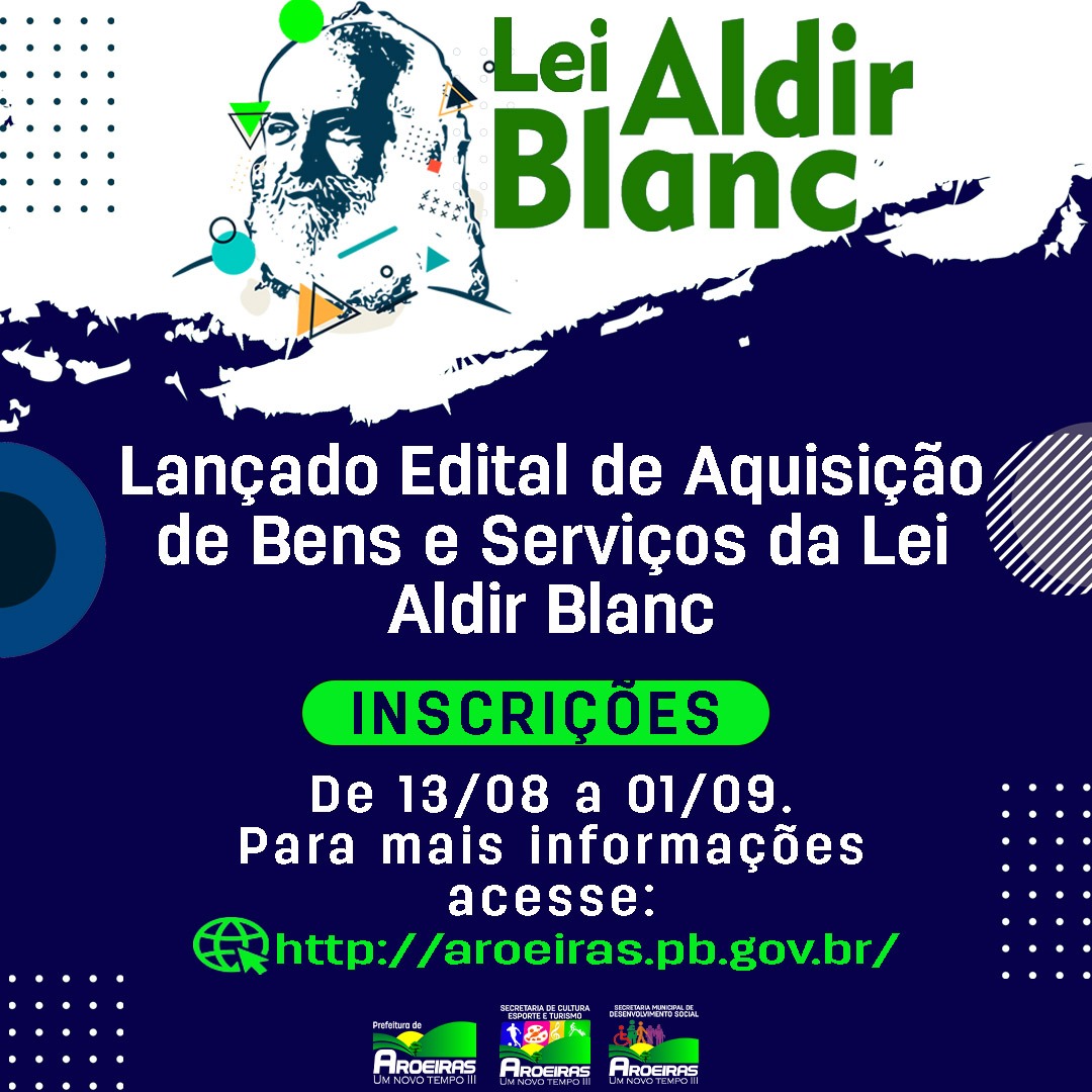 Imagem da notícia 49 - Prefeitura lança mais um edital da Lei Aldir Blanc